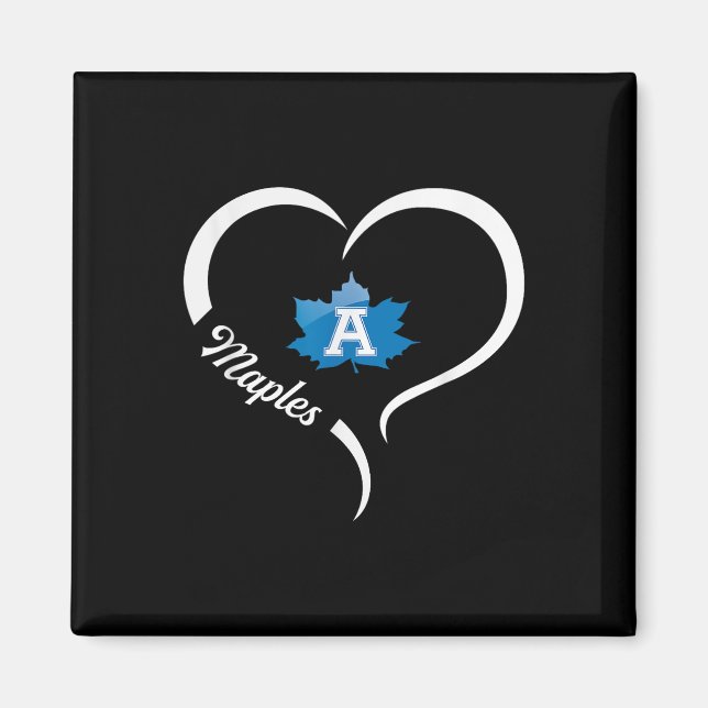 Adrian Maples Logo Half Heart Slogan Hs  Magnet (Front)