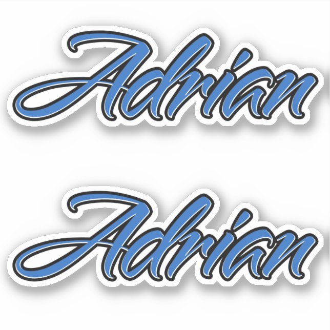 Adrian name blue sticker Sticker Sticker Sticker (Front)