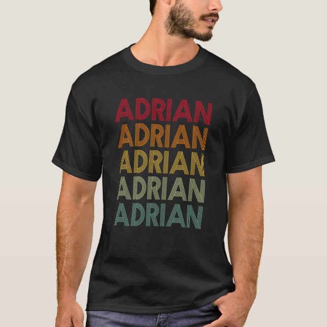Adrian Retro Name Humor Nickname T-Shirt (Front)