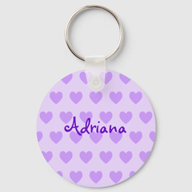 Adriana in Purple Keychain (Front)