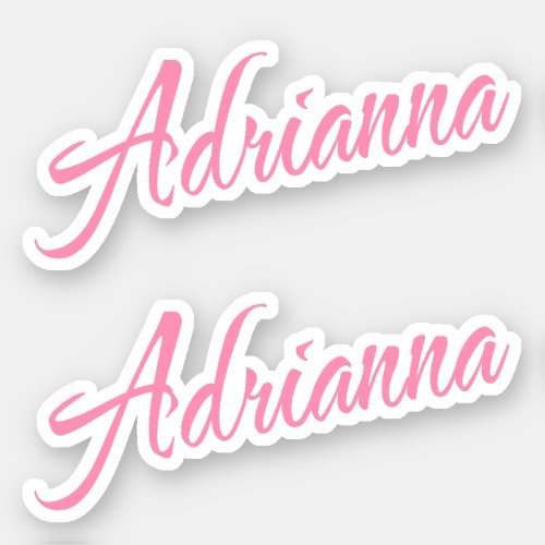 Adrianna Decorative Name in Pink x2 Sticker