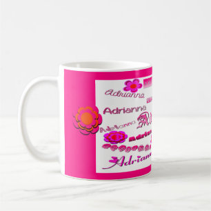 Adrianna Floral Pop Art Coffee Mug