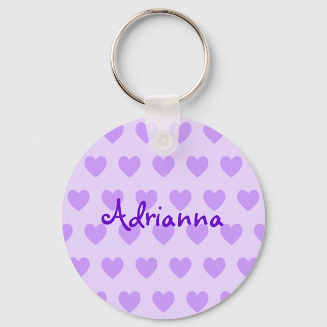 Adrianna in Purple Keychain (Front)