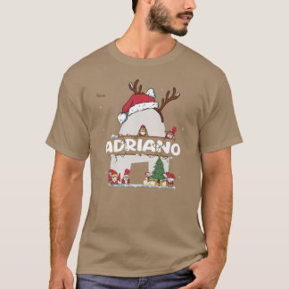 Adriano Christmas w Adriano Name for funny Xmas T-Shirt