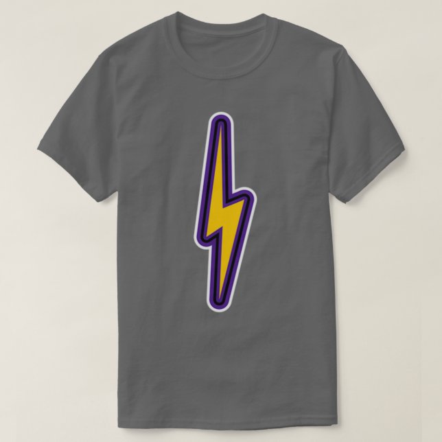 Adrianx27s Purple amp Gold Lightning Bolt T-Shirt (Design Front)