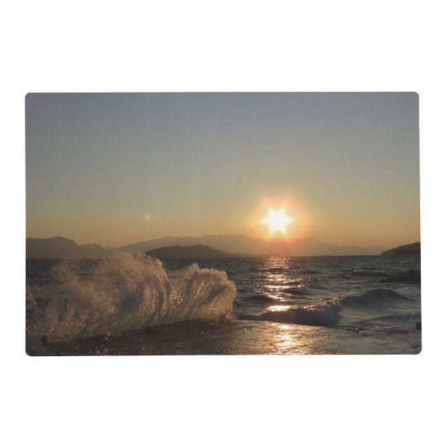 Adriatic Breakwater Sunset Placemat (Front)