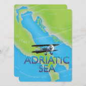 Adriatic Sea Flight map (Front/Back)