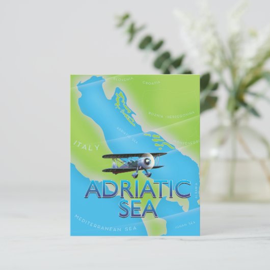 Adriatic Sea Flight map (Standing Front)