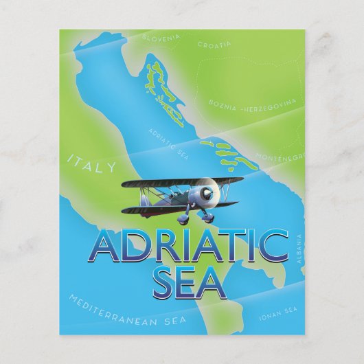 Adriatic Sea Flight map (Back)