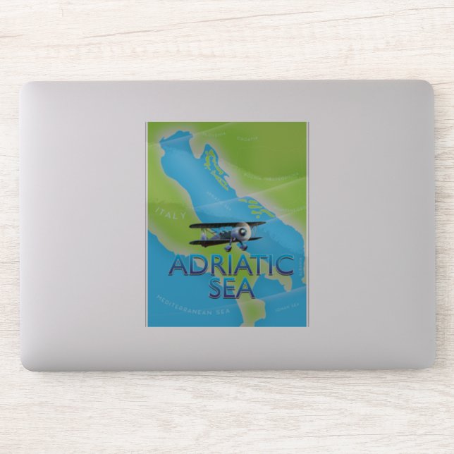 Adriatic Sea Flight map Sticker (Computer)