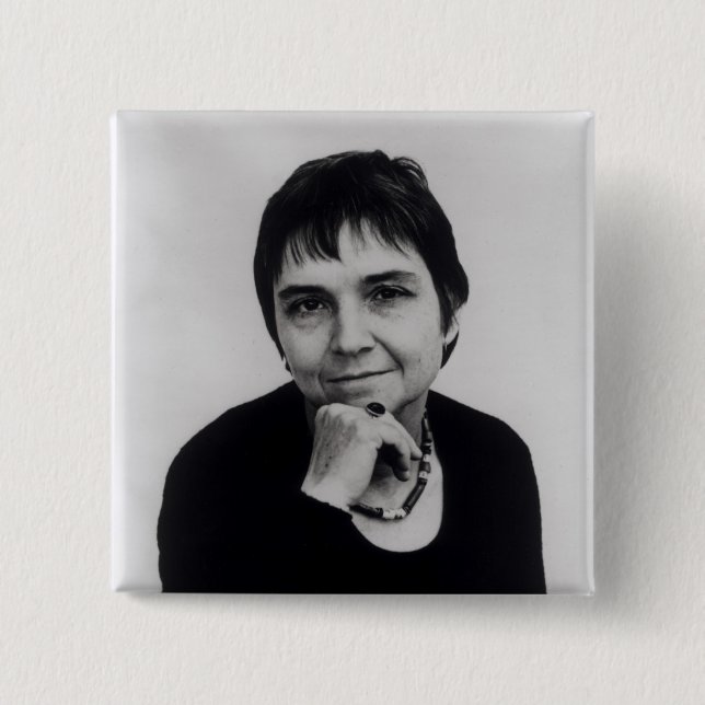 Adrienne Cecile Rich , 1970s Pinback Button (Front)