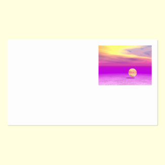 Adrift, Abstract Gold Violet Ocean Double-Sided Standard Business Cards (Pack Of 100)