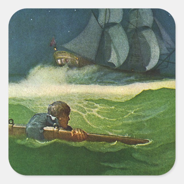 Adrift at Sea Sticker (Front)