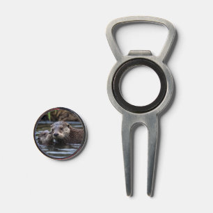 **"Adrift in Love: Mommy and Baby Otter"** Divot Tool