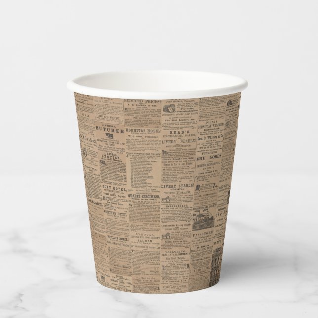 Ads of the Past, NY 1856 Paper Cups (Front)
