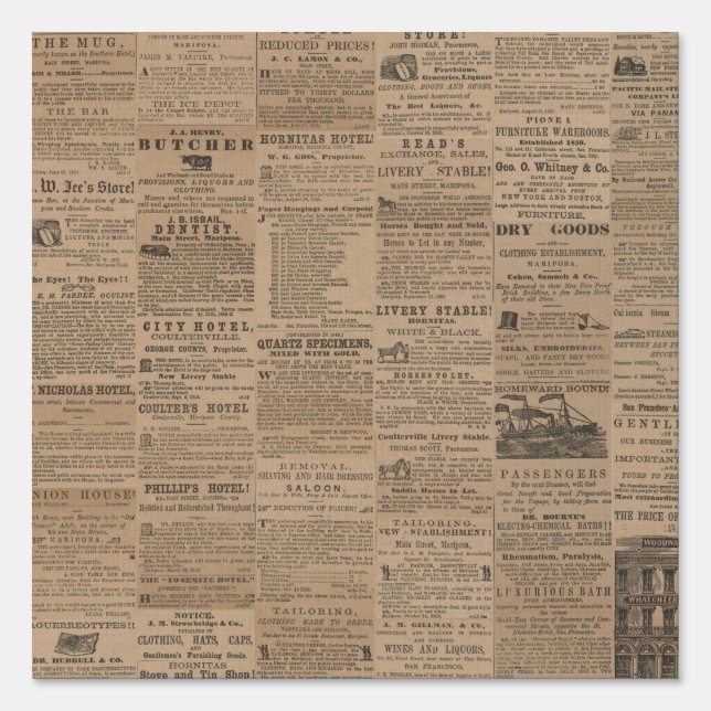Ads of the Past, NY 1856 Sign (Front)
