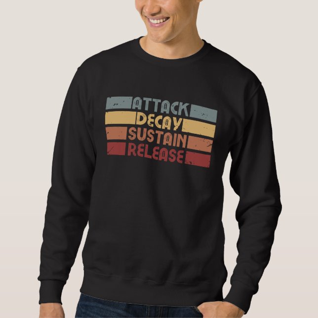 ADSR Synth Synthesizer Retro Music Sweatshirt (Front)