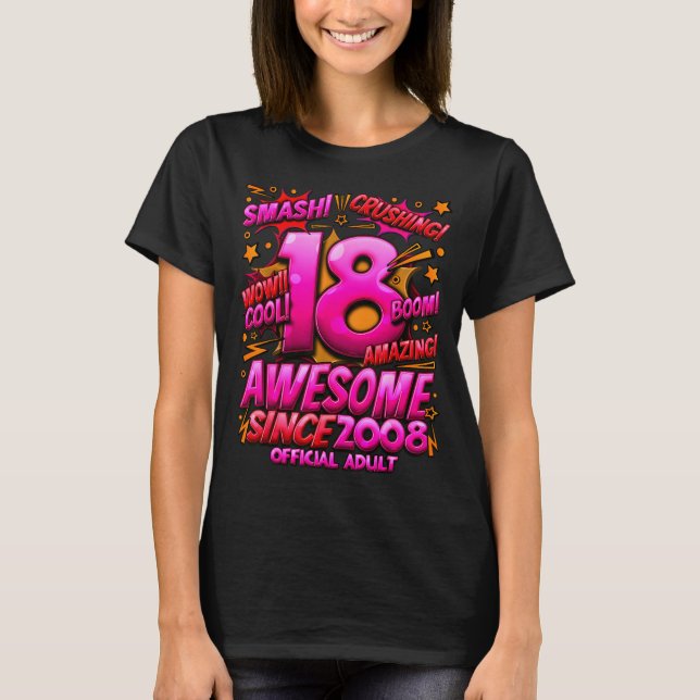 Adult 18 Year Old For Boys 18th Birthday Boy  T-Shirt (Front)