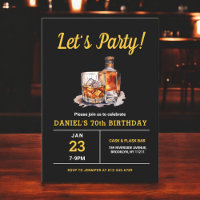 Adult 70 Years Whiskey Bourbon Birthday Party