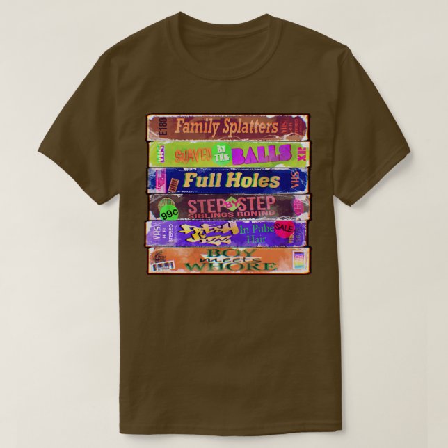Adult 90s VHS T-Shirt (Design Front)