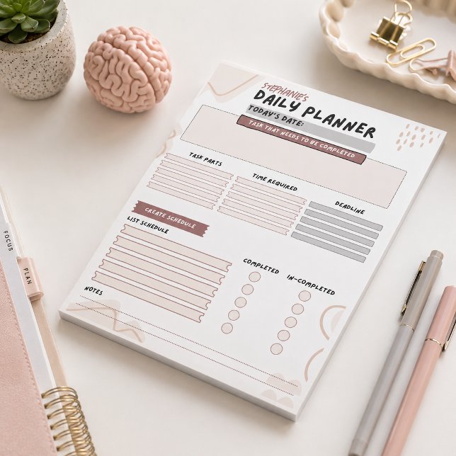 Adult ADD Organization Daily Planner Template Notepad (Creator Uploaded)