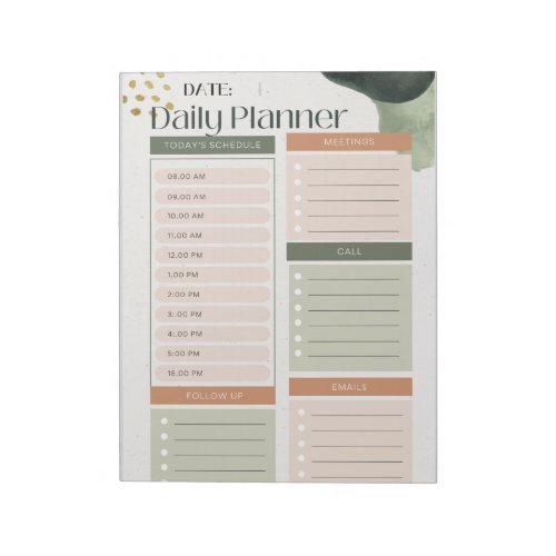 Adult ADHD Daily Planner Notepad