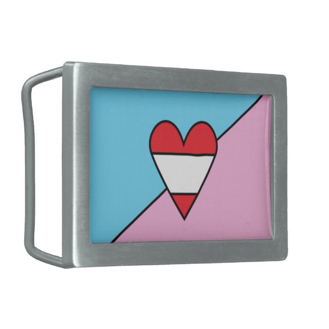 Adult Age Play Pride Flag Belt Buckle (Front Left)