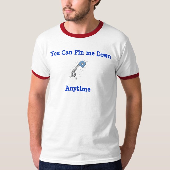 Adult Age Play Pride, Pin Me Down, Ringer T-shirt (Front)