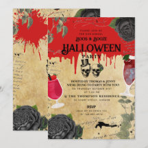 Adult Annual Halloween Party Gothic Skulls Blood