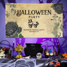 Adult Annual Halloween Party Vintage Gothic Skulls