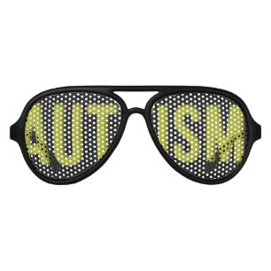Adult Aviator Autism Awareness Shades (BLACK)