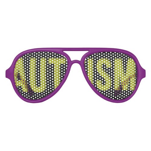 Adult Awareness Aviator Shades Purple