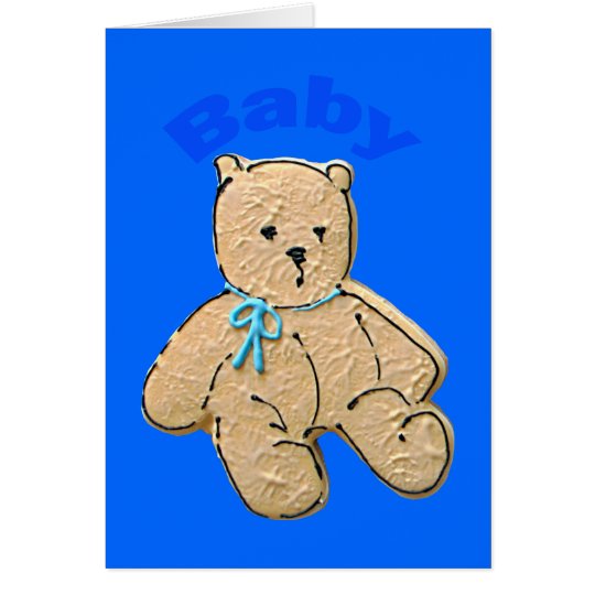 Adult Baby Boy Baby Bear Card