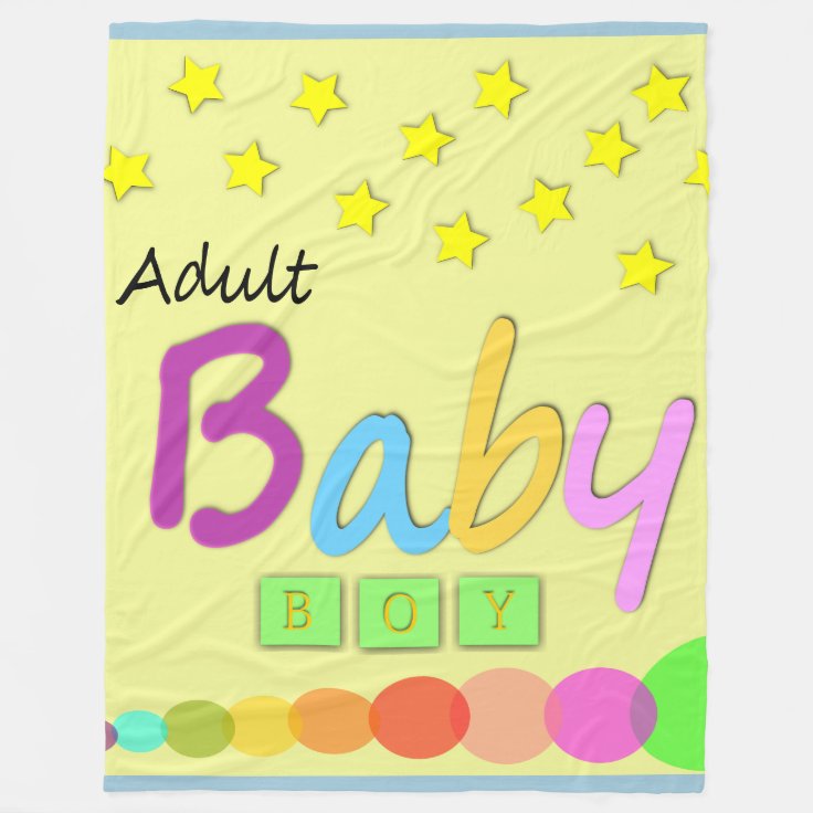 Adult Baby Boy Blanket/Adult Baby Blanket/ABDL Fleece Blanket Zazzle