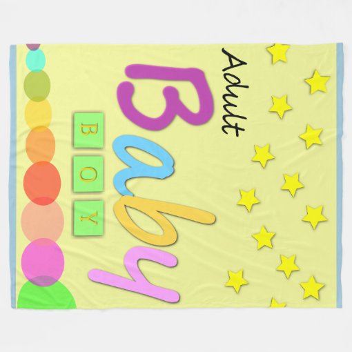 Adult Baby Boy Blanket/Adult Baby Blanket/ABDL Fleece Blanket Zazzle