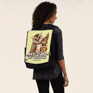 Adult Backpack : My Dad My Old Me (yellow)