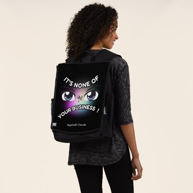 Adult Backpack : None of Yours (black) (Worn)