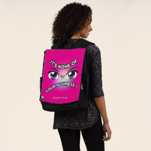 Adult Backpack : None of Yours (pink)