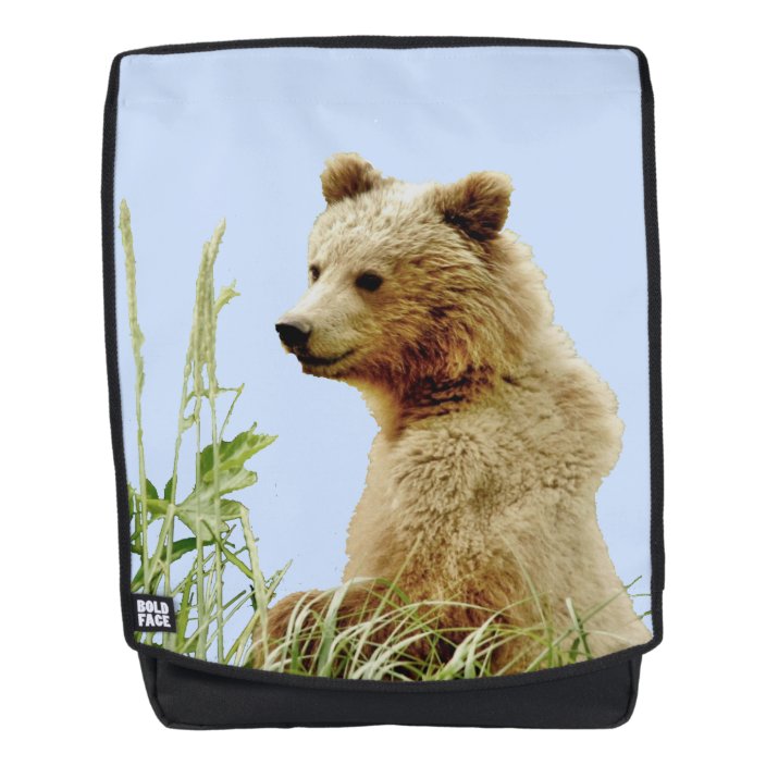 Adult Backpack w/ grizzly bear cub | Zazzle.com
