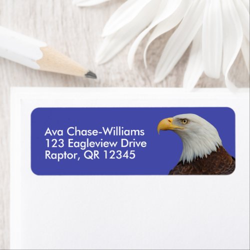 Adult Bald Eagle Bird of Prey Label