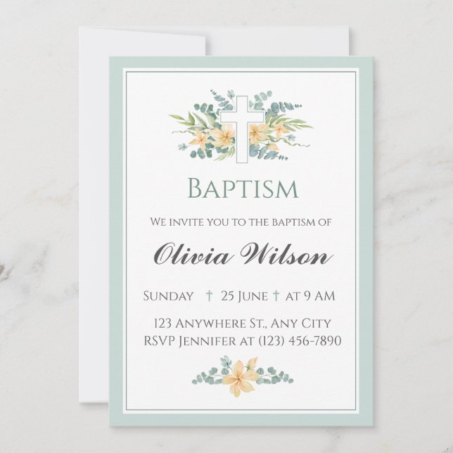 Adult Baptism Invitation (Front)