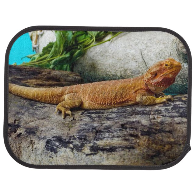 Adult Bearded Dragon Lizard Car Floor Mat (Rear)