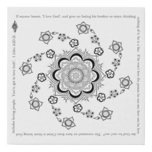 Adult bible verse coloring canvas mandala