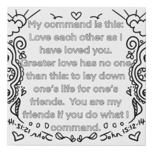 Adult bible verse coloring faux canvas print