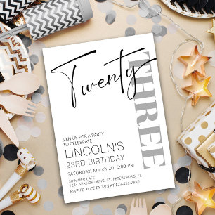 Adult Birthday 21 22 23 24 25 26 27 28 29 Invitation