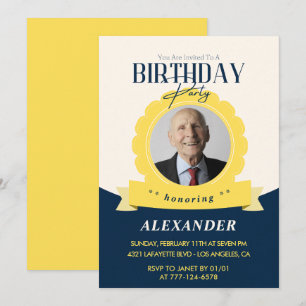 Adult birthday 95th birthday invitation Modern