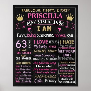 Adult Birthday Cake Smash Party Chalkboard Sign by 10x10us at Zazzle