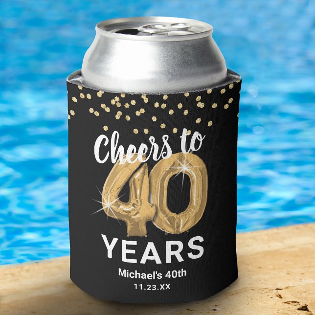 Adult Birthday Cheers to 40 Years Can Cooler (Creator Uploaded)