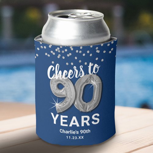 Adult Birthday Cheers to 90 Years Can Cooler