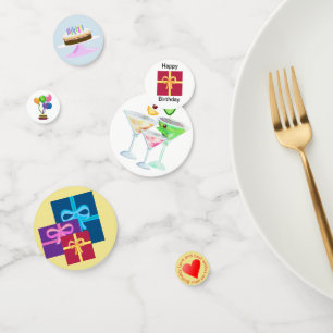 Adult birthday cocktail party confetti